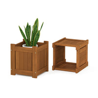 Natural Wood Planter Box