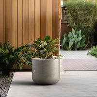 Patina Concrete Cylinder Planter