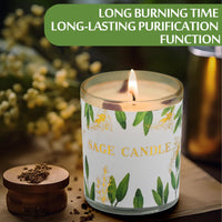 Sage Crystal Candles (Set of 6)