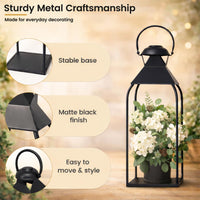 Outdoor Metal Lanterns (Set of 3)