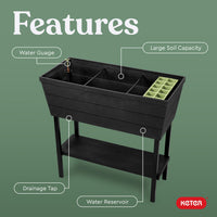 Dark Grey Raised Planter