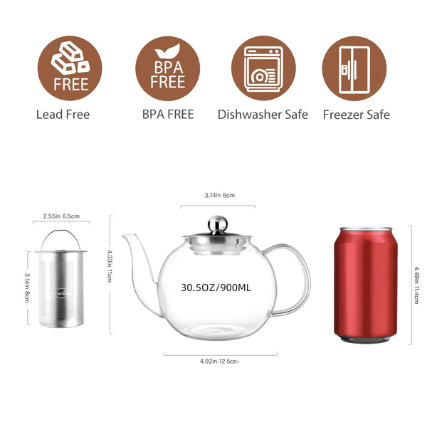 Clear Glass Tea Kettle