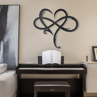 Black Infinity Heart Wall Decor