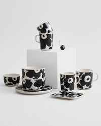 Unikko Black Stoneware Mug