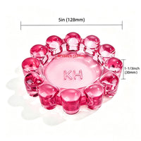 Red Bubble Glass Candle Dish