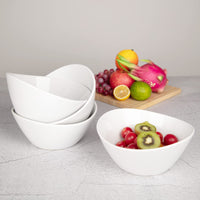 White Ceramic Soup Bowls (Set of 4)