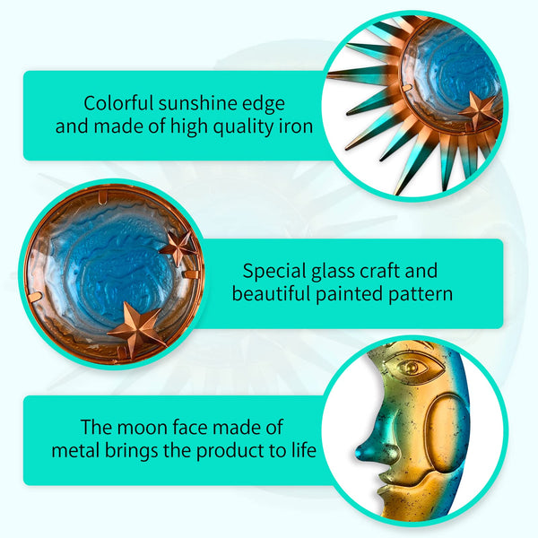 Sun & Moon Metal Wall Decor (Set of 2)