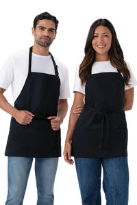 Black Three-Pocket Aprons (Set of 2)