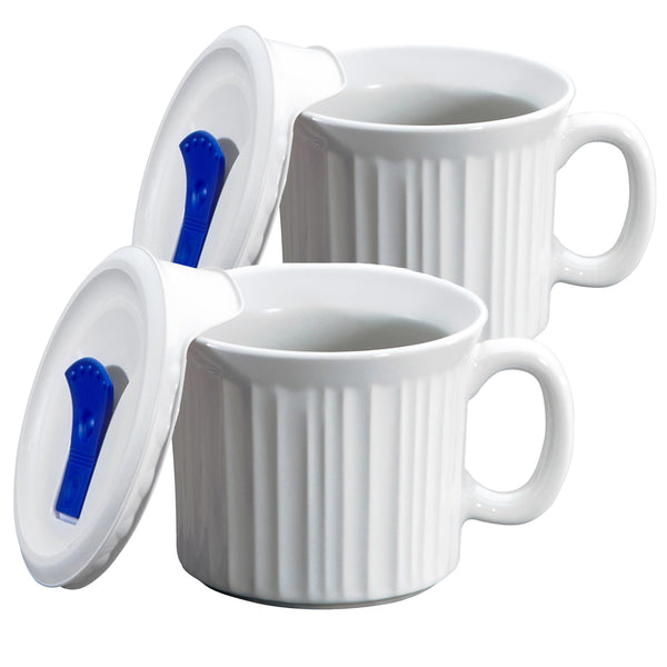 French White Meal Mugs (Set of 2)