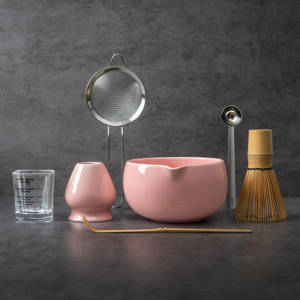 Pink Bamboo Matcha Set (Set of 7)
