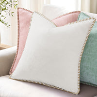 Aqua Chenille Throw Pillow Cover (Set of 2)