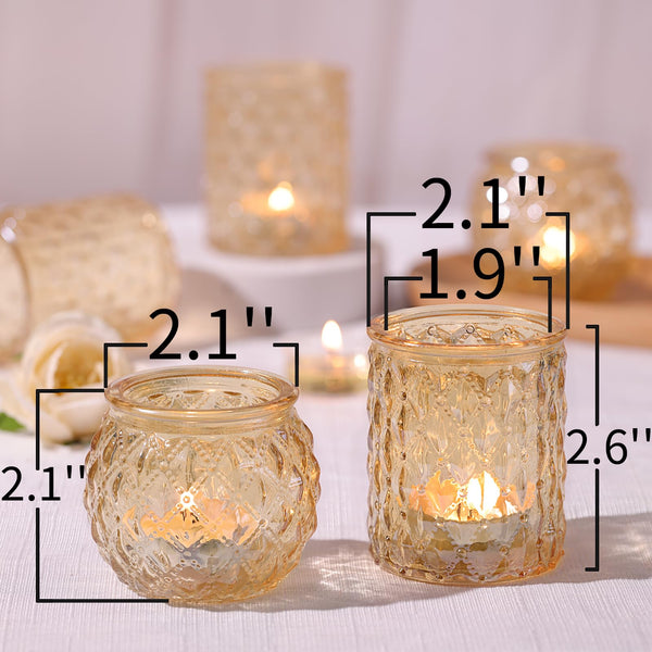 Gold Glass Votive Holders