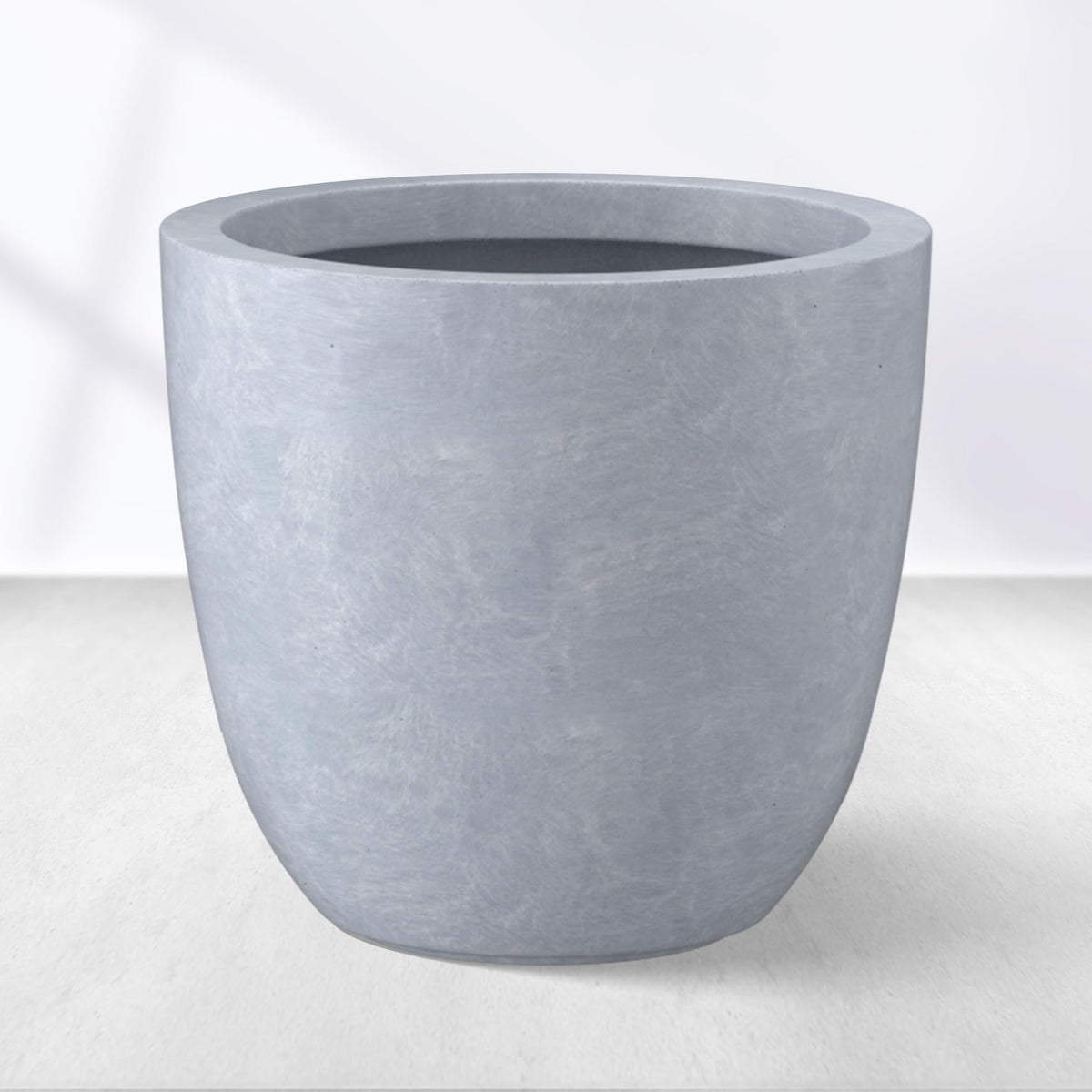 Blue-Gray Concrete Bowl Planter