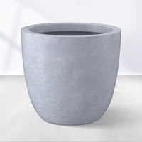 Blue-Gray Concrete Bowl Planter