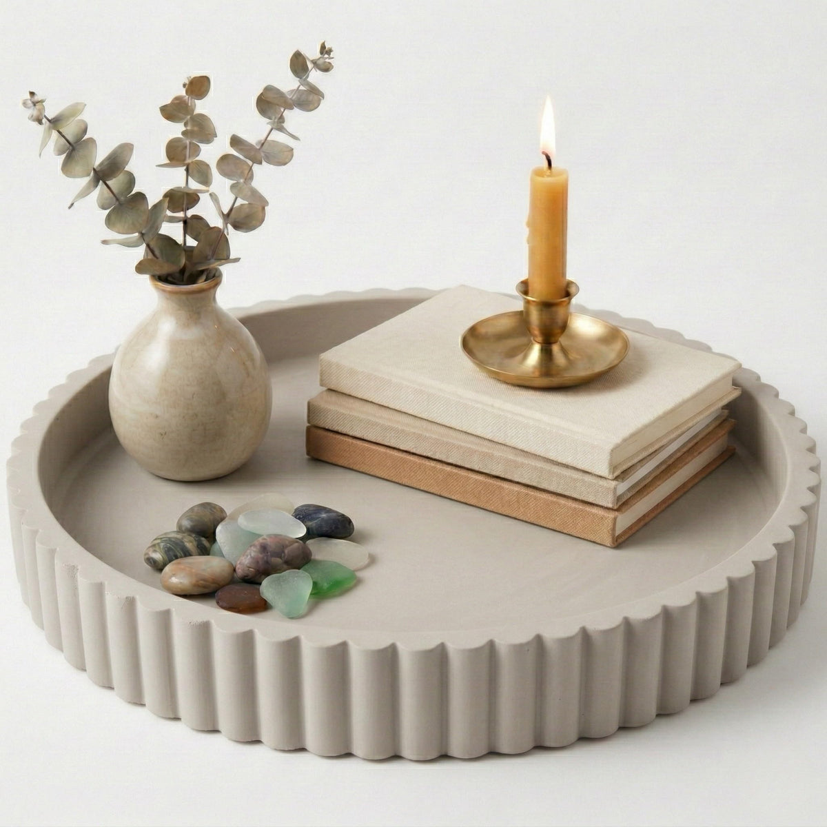 Gray Decorative Tray