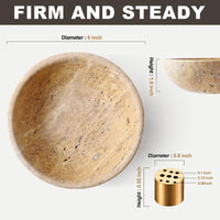 Golden Travertine Incense Holder