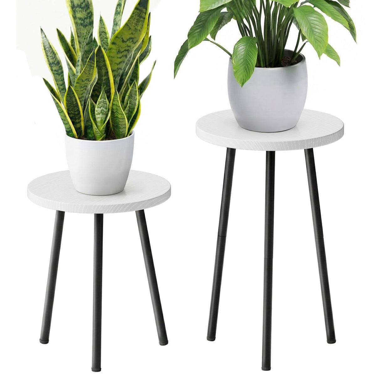 Wood Corner Plant Stand (Set of 2)