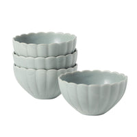 Blue Scalloped Cereal Bowls (Set of 4)