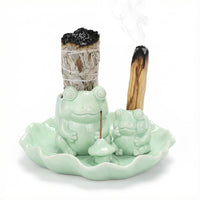 Green Frog Incense Holder (Set of 4)