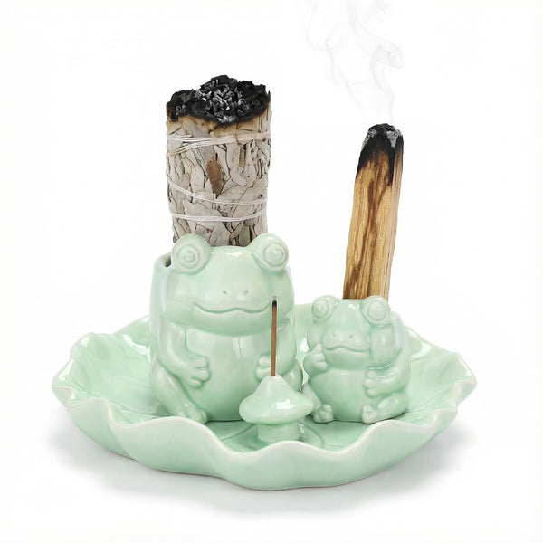Green Frog Incense Holder (Set of 4)