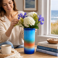 Ocean Blue Pottery Vase