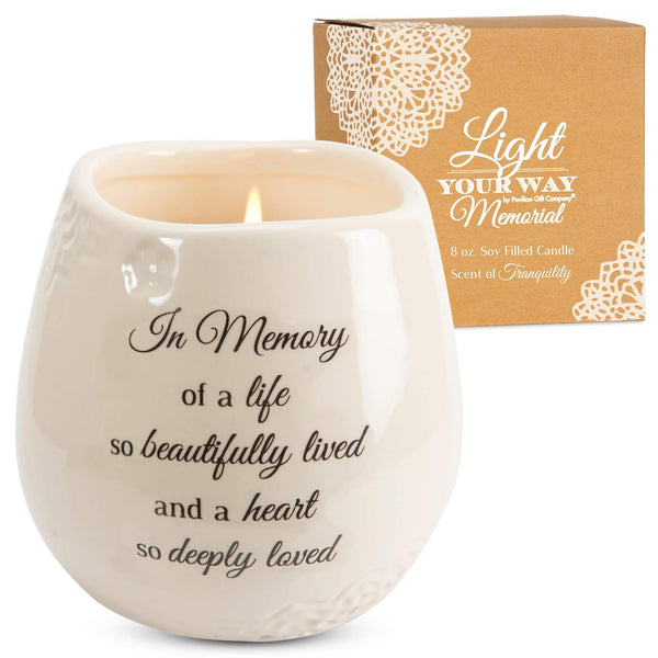 In Memory Ceramic Candle