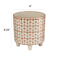 Rust Footed Stoneware Planter