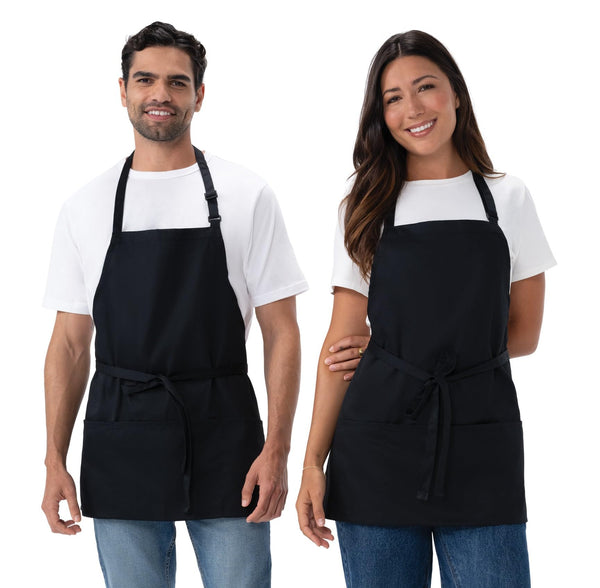 Black Three-Pocket Aprons (Set of 2)