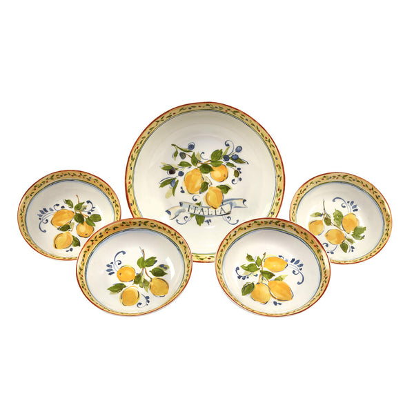 Yellow Italia Pasta Set (Set of 5)