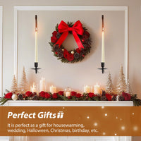 Black Wall Candle Sconces (Set of 2)