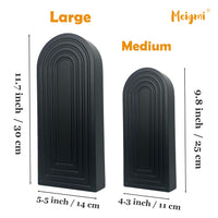 Black Wooden Wall Vases (Set of 2)
