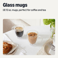 Double Wall Glass Mugs (Set of 4)