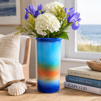 Ocean Blue Pottery Vase