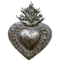 Flaming Heart Metal Wall Art