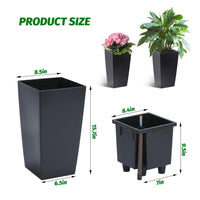 Black Tall Planters (Set of 2)