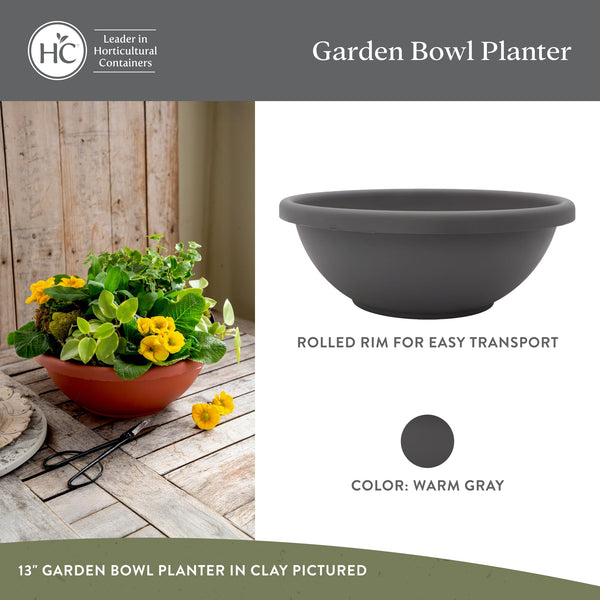 Warm Grey Bowl Planter