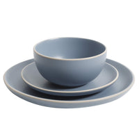 Blue Stoneware Dinnerware (Set of 12)