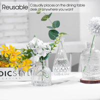 Clear Glass Bud Vases (Set of 12)