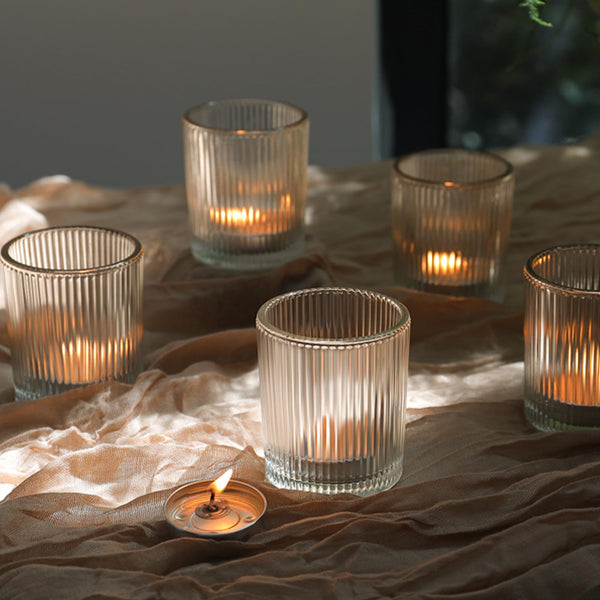 Clear Glass Votive Holders (Set of 24)