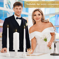 White Ceramic Unity Candle Holder