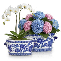 Blue and White Cachepot Vase