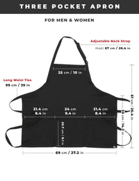 Black Three-Pocket Aprons (Set of 2)