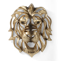 Gold Lion Head Wall Decor