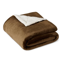 Brown Sherpa Throw Blanket