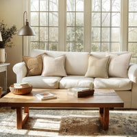 Beige Throw Pillow Cover (Set of 2)