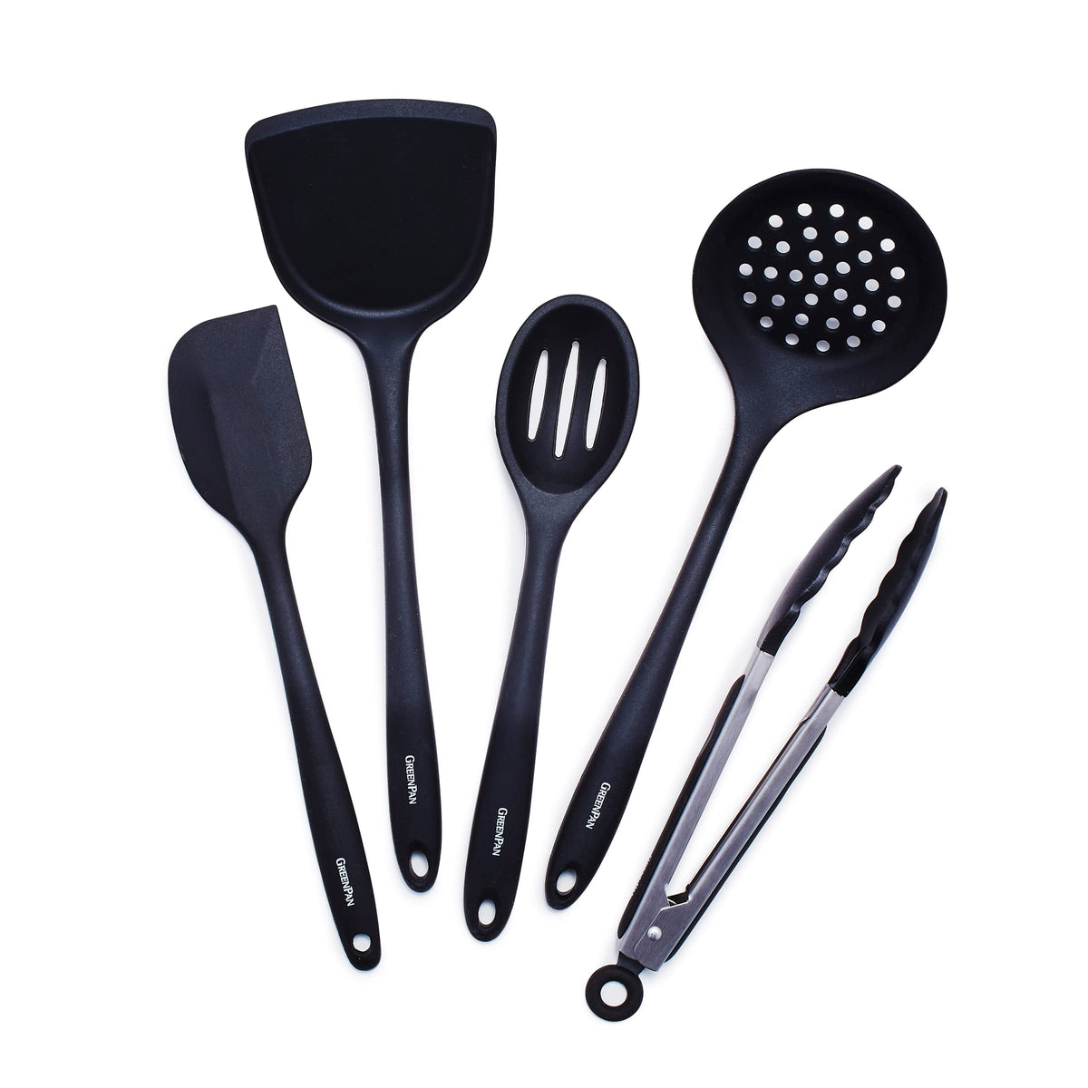 Black Nonstick Cooking Utensils (Set of 5)