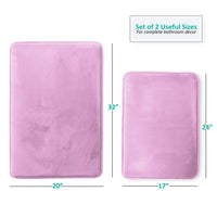 Lavender Memory Foam Bath Mats (Set of 2)