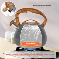 Gray Whistling Tea Kettle