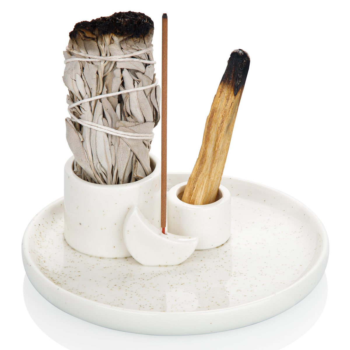 White Ceramic Incense Burner