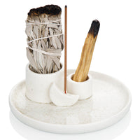 White Ceramic Incense Burner